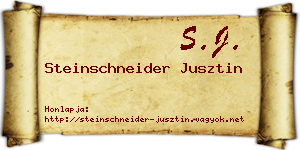 Steinschneider Jusztin névjegykártya